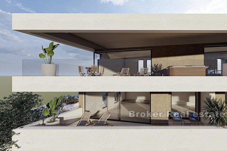 Otok Čiovo - Moderan penthouse s bazenom i pogledom na more