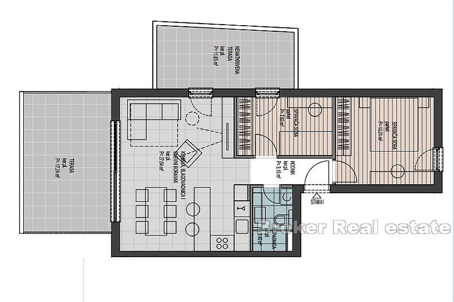 Trogir - Appartements en construction près de la mer