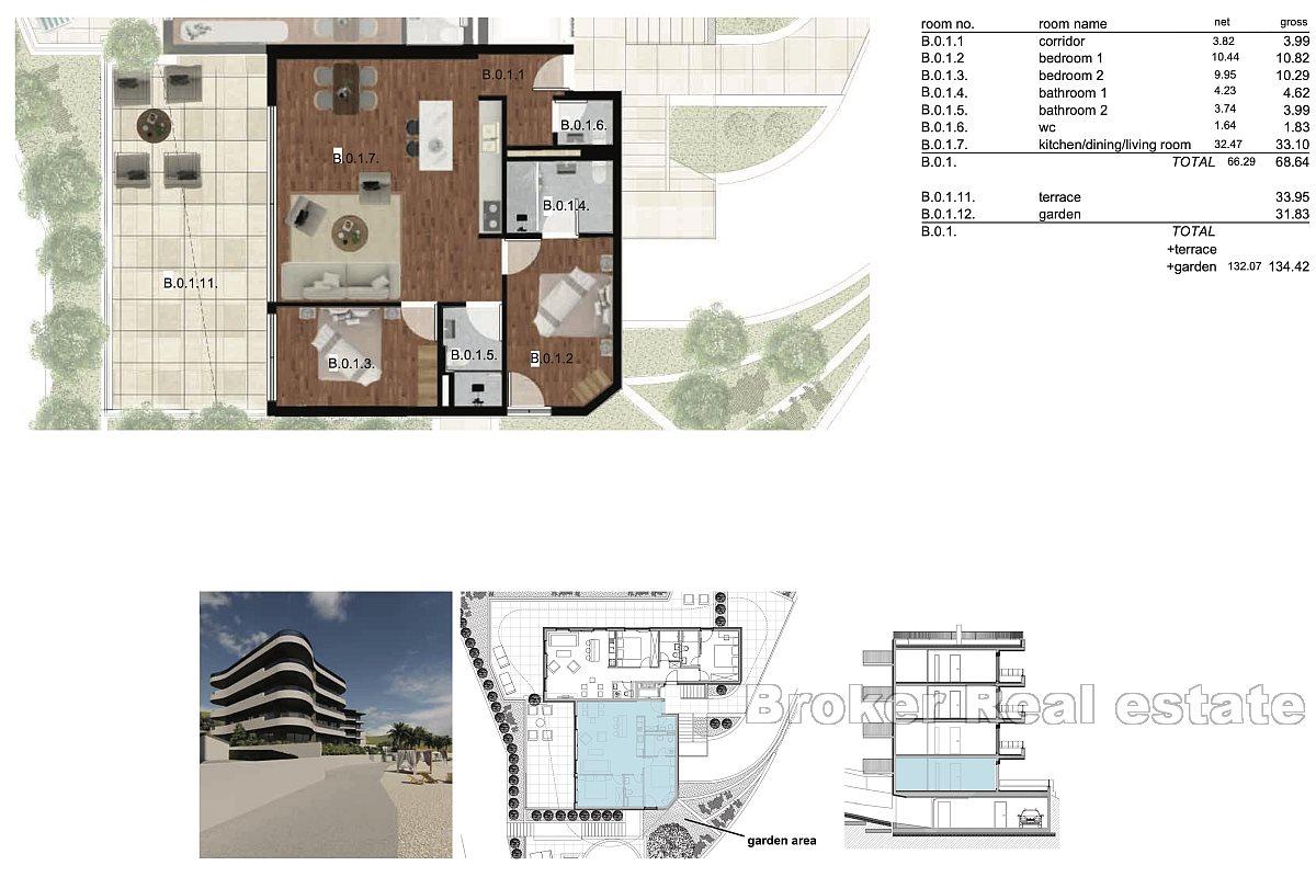 Appartamento con giardino e vista mare