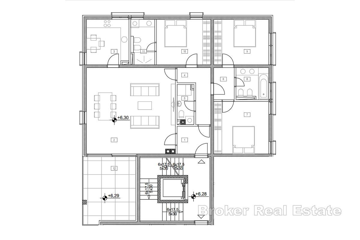 Split - Meje - Mimoriadny trojizbový apartmán