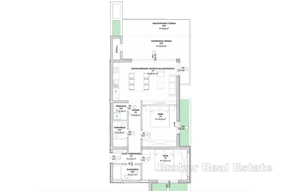 Dwupokojowe, nowoczesne mieszkanie w nowym budynku