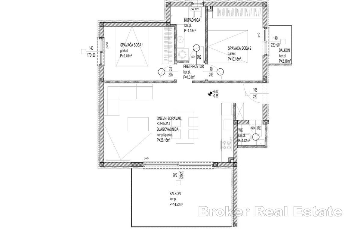 Dvoupokojový moderní byt u moře