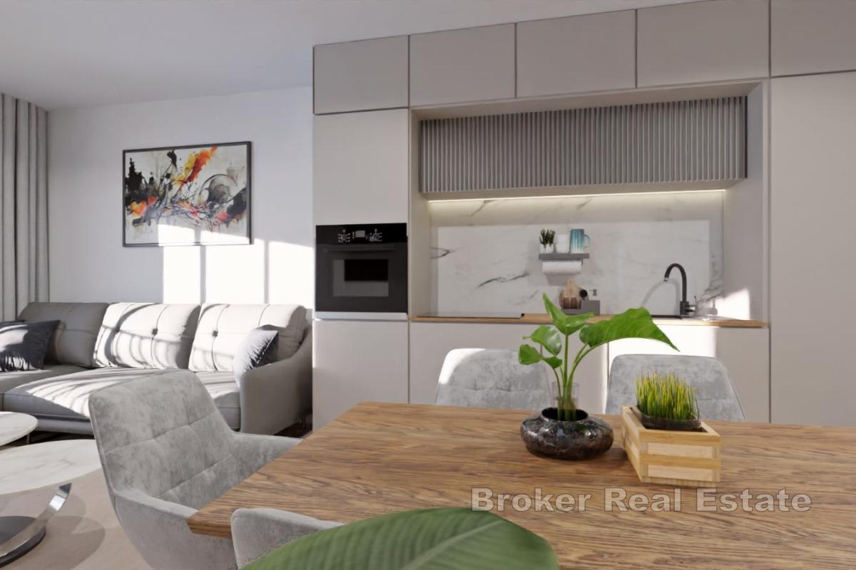 Penthouse-Wohnung mit zwei Schlafzimmern in einem Neubau mit Dachterrasse