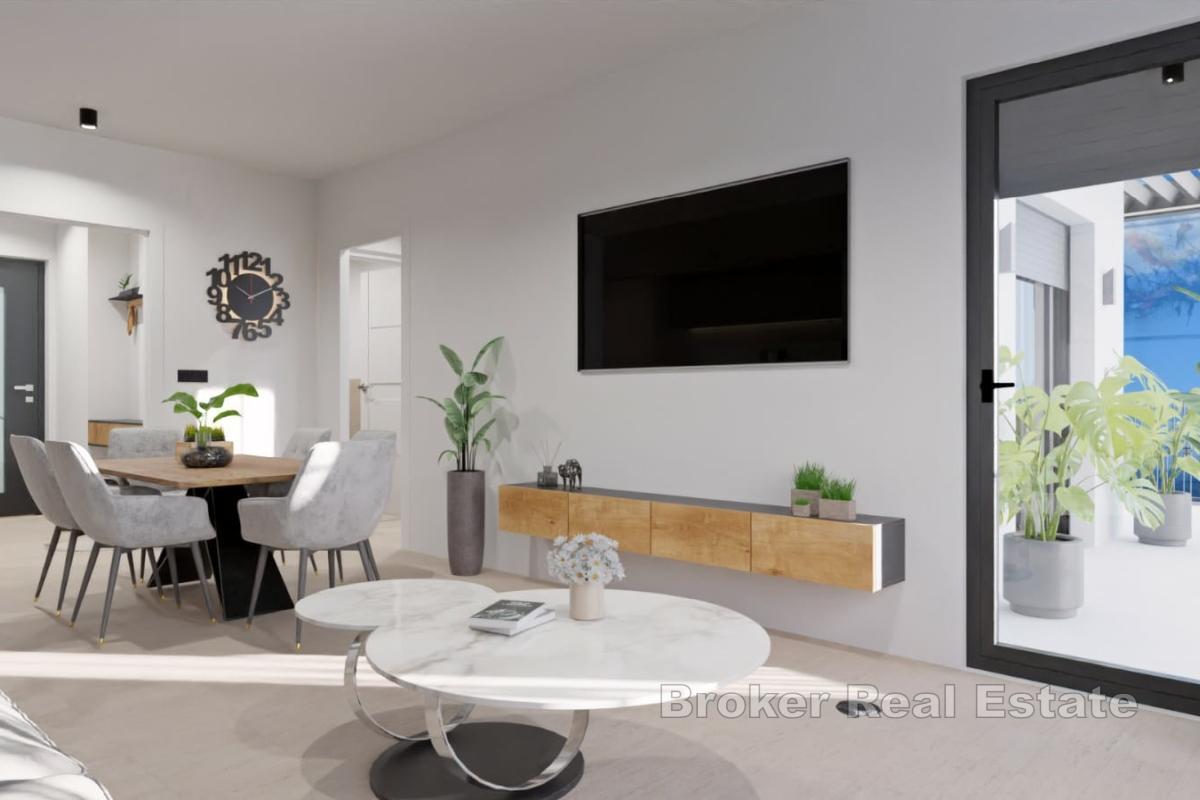 Appartement en attique dans un immeuble neuf moderne