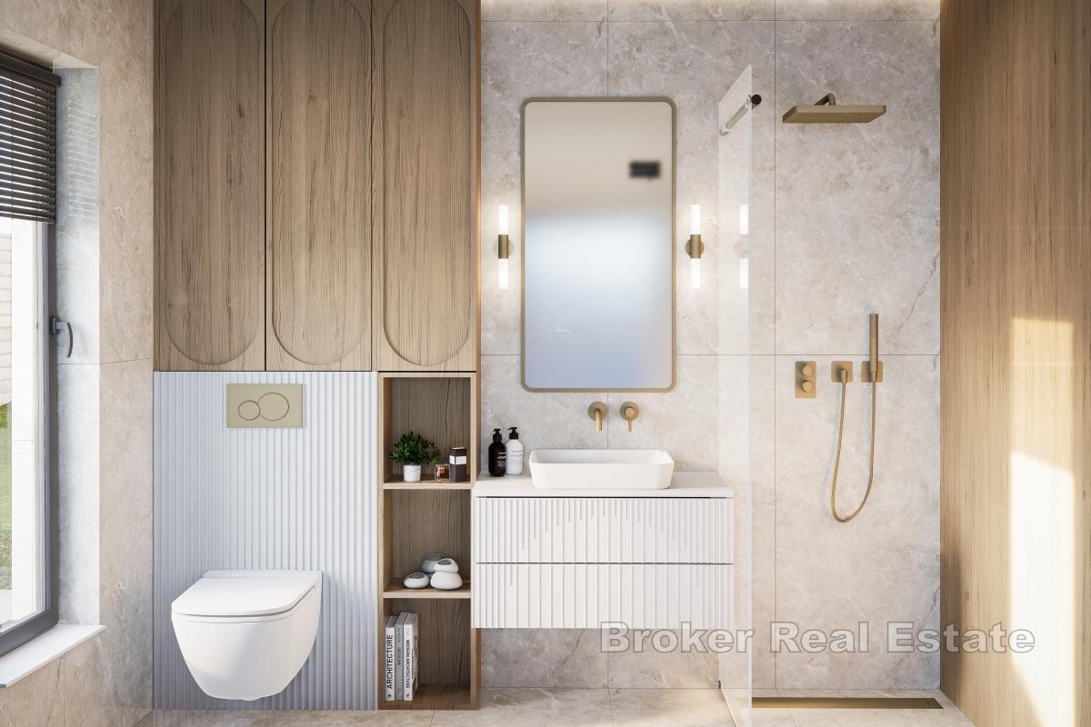 Nowoczesny apartament typu duplex w nowym budynku z ogrodem i basenem