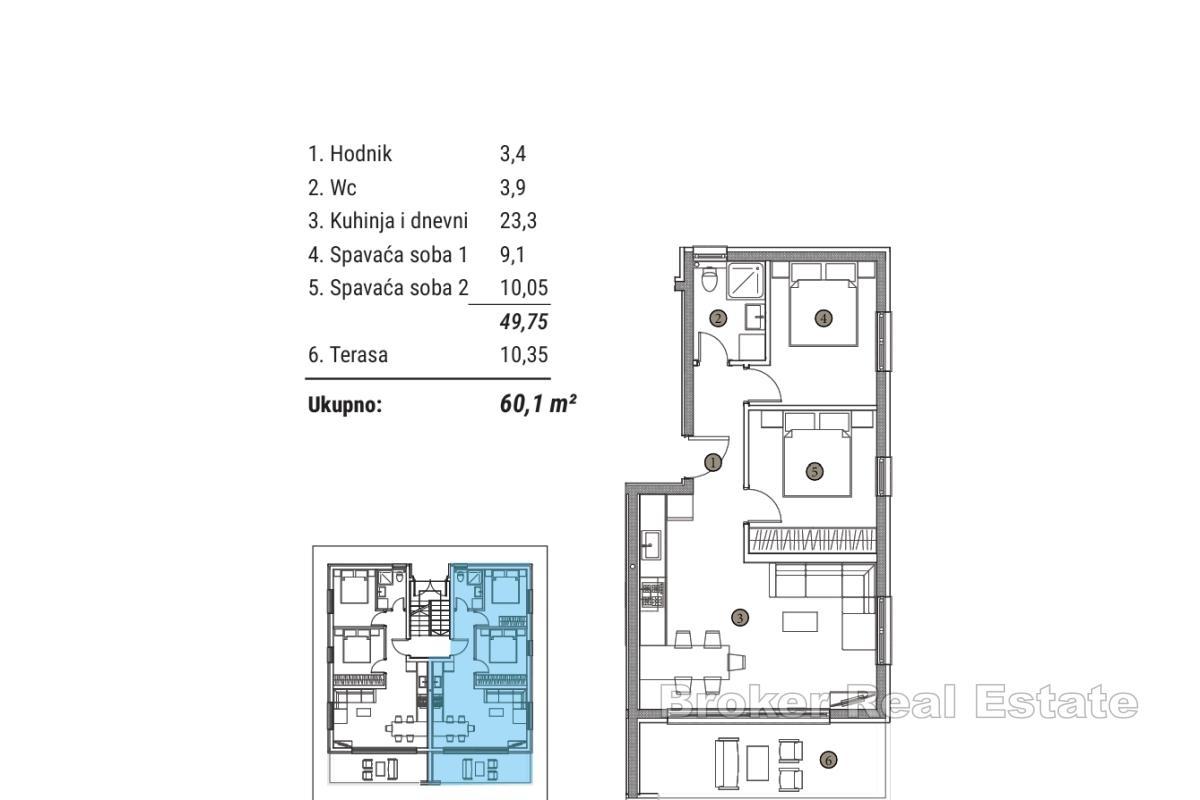 Appartement exceptionnel avec une grande terrasse en bord de mer