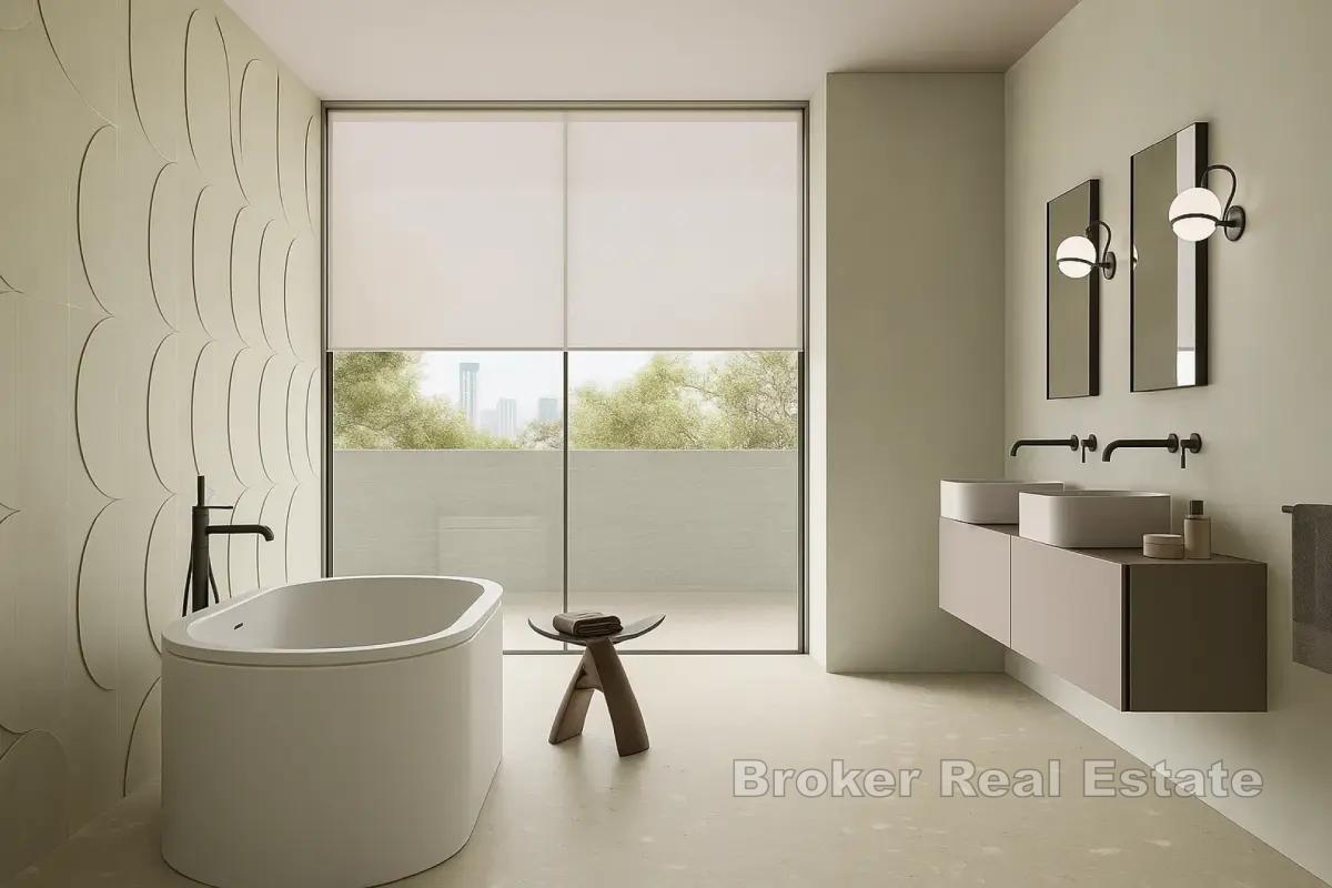 Nowoczesny apartament w nowym budynku w pierwszym rzędzie od morza