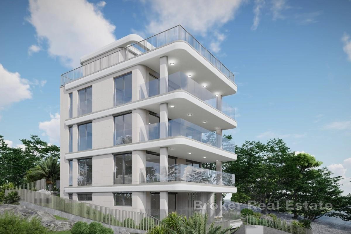 Nowoczesny apartament z dwiema sypialniami w nowym budynku w pierwszym rzędzie od morza