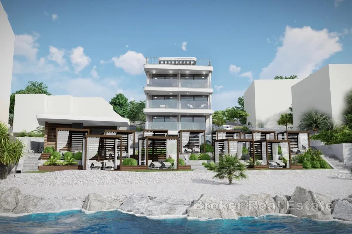 Moderno appartamento con due camere da letto in un nuovo edificio in prima fila sul mare