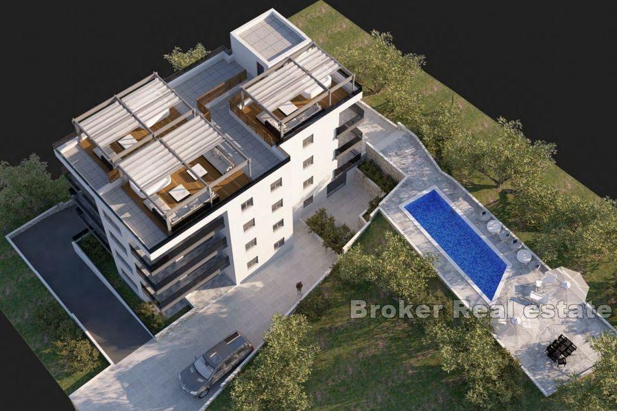 Ostrov Čiovo - Apartmány s bazénem v blízkosti pláže a moře