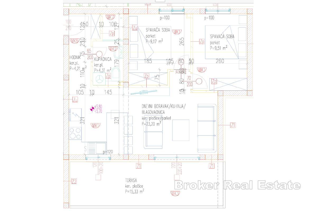 Apartament typu penthouse w nowym budynku