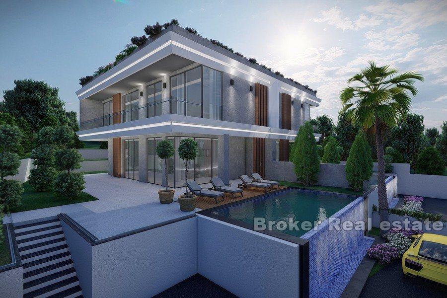 Kaštela - Wille z basenem w budowie blisko morza