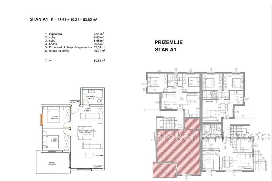 Kaštela - Novopostavené apartmány blízko mora