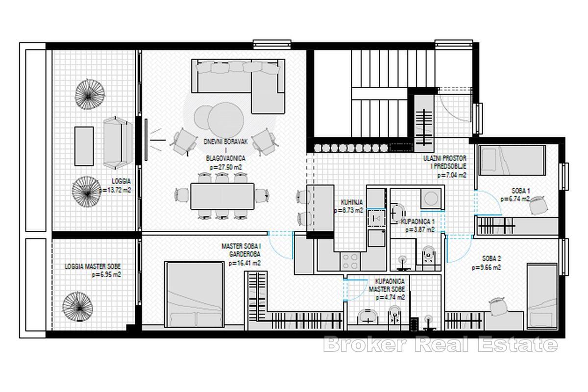 Prostorný byt u moře