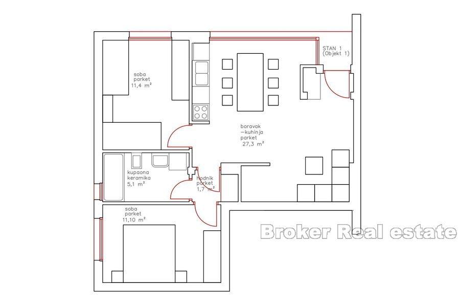 Задар - Квартиры в новостройке с видом на море