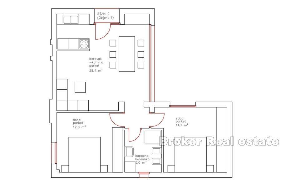 Задар - Квартиры в новостройке с видом на море