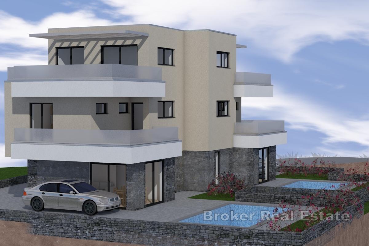 Villas jumelées avec piscine dans un cadre paisible près de Šibenik