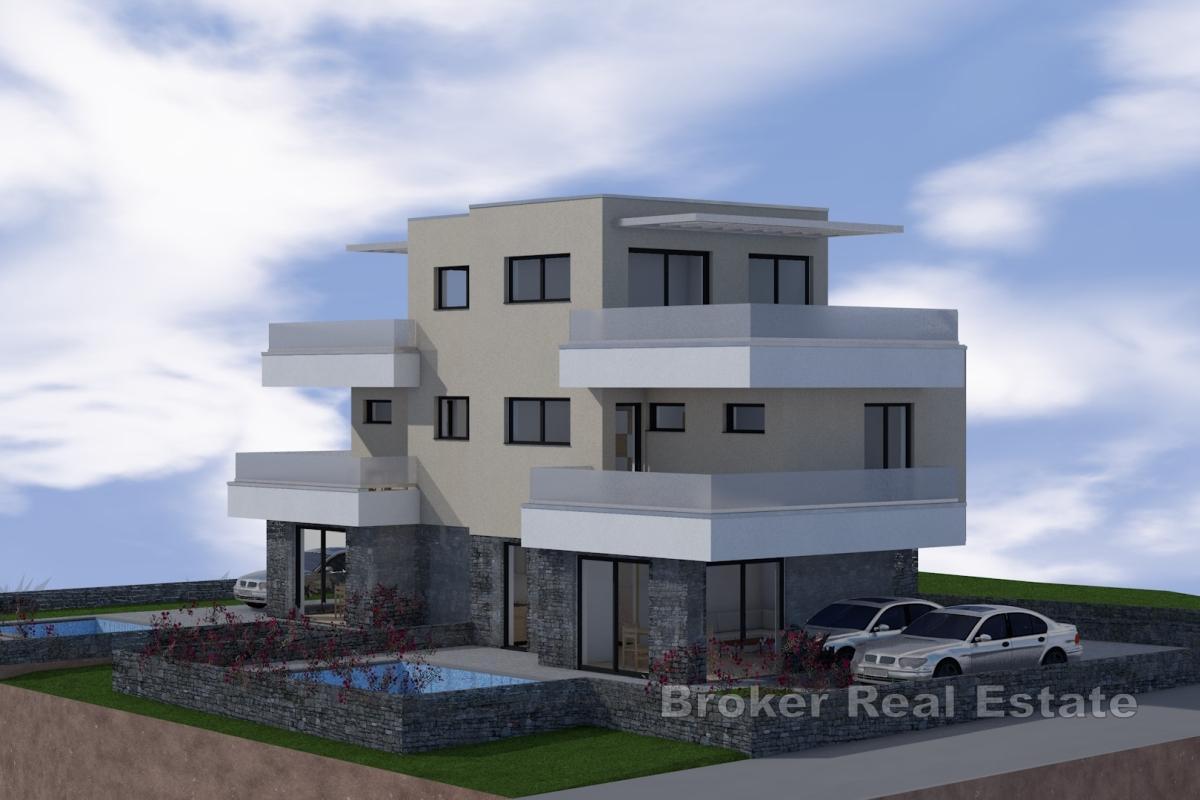 Villas jumelées avec piscine dans un cadre paisible près de Šibenik