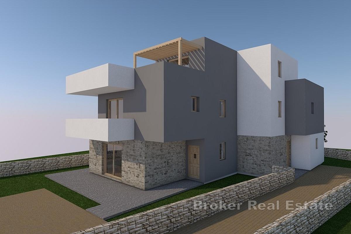 Villas jumelées avec piscine dans un cadre paisible près de Šibenik