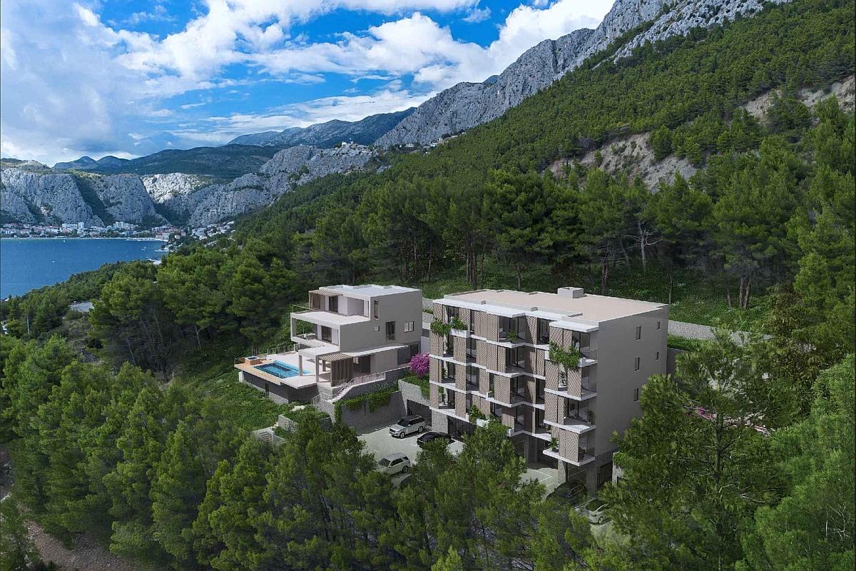 Nově postavené apartmány s výhledem na moře