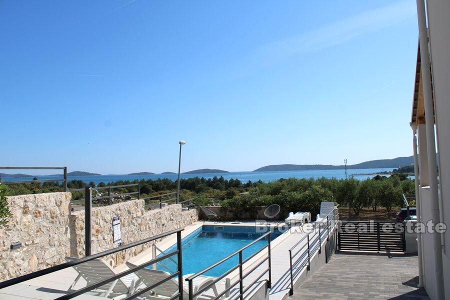 Sibenik - House with pool and open sea view