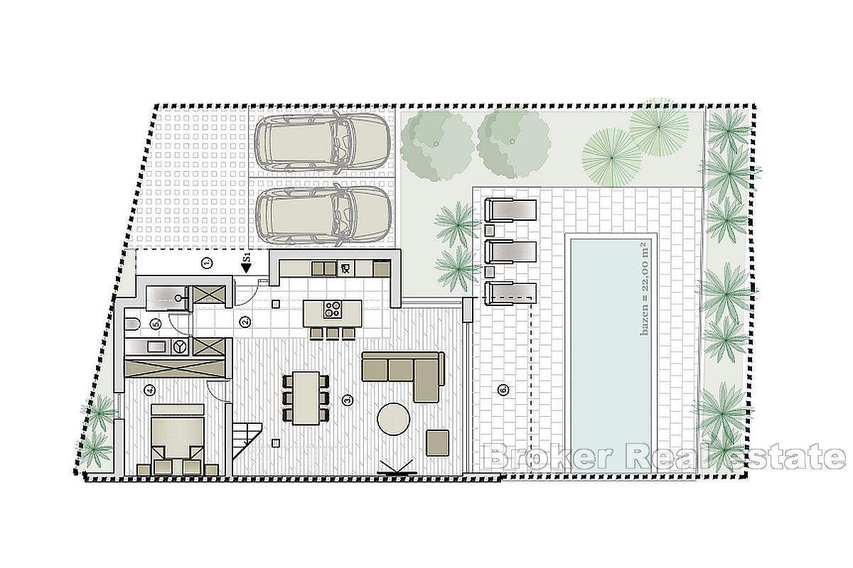 Parhusvilla med havsutsikt