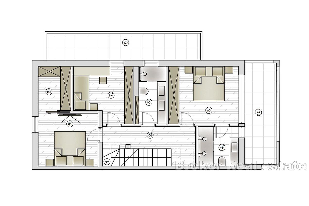 Villa mitoyenne avec vue sur la mer