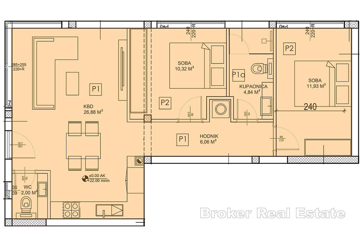 Appartamento con giardino in edificio di nuova costruzione