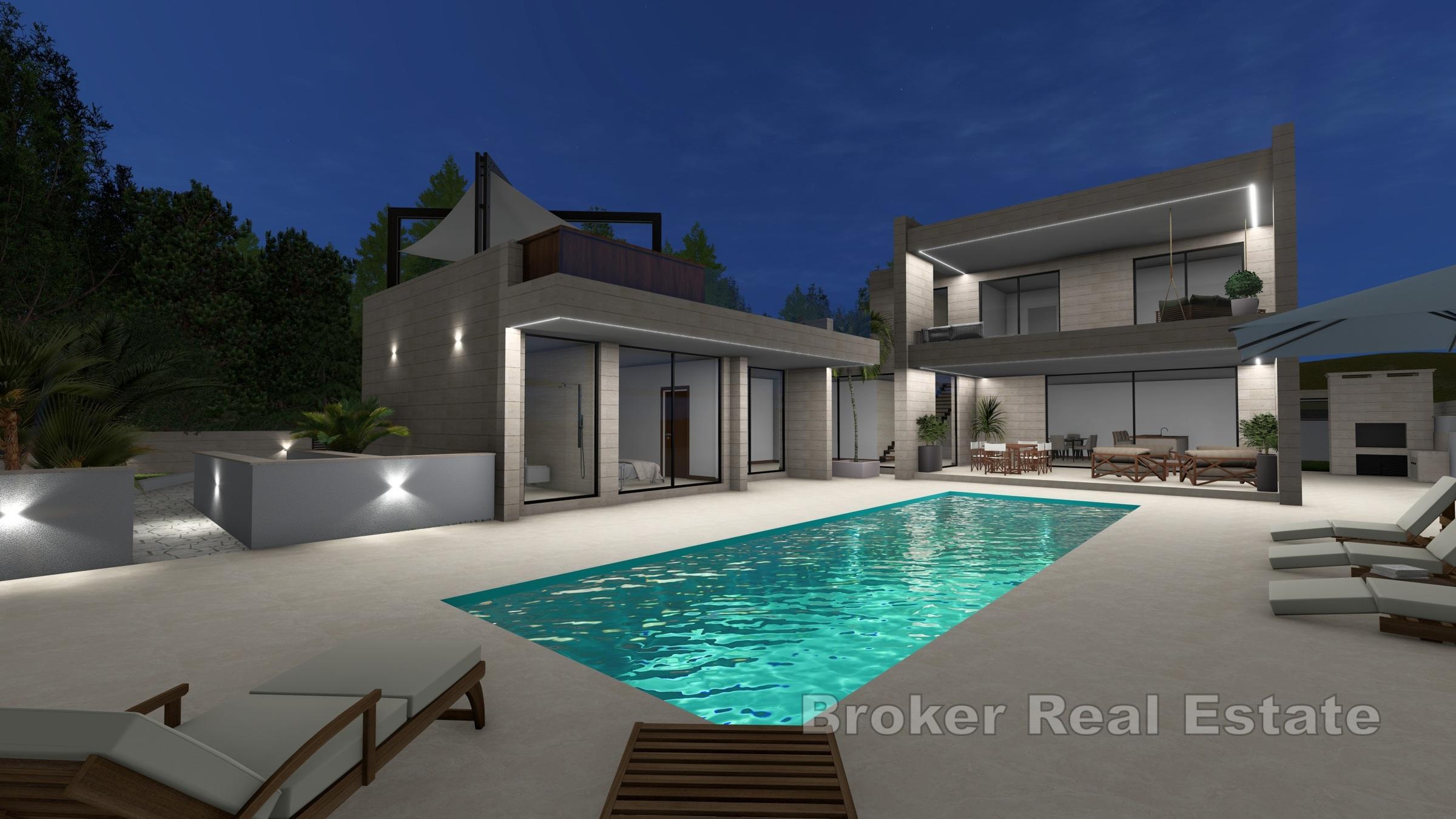 Moderne Villa mit Pool und Meerblick