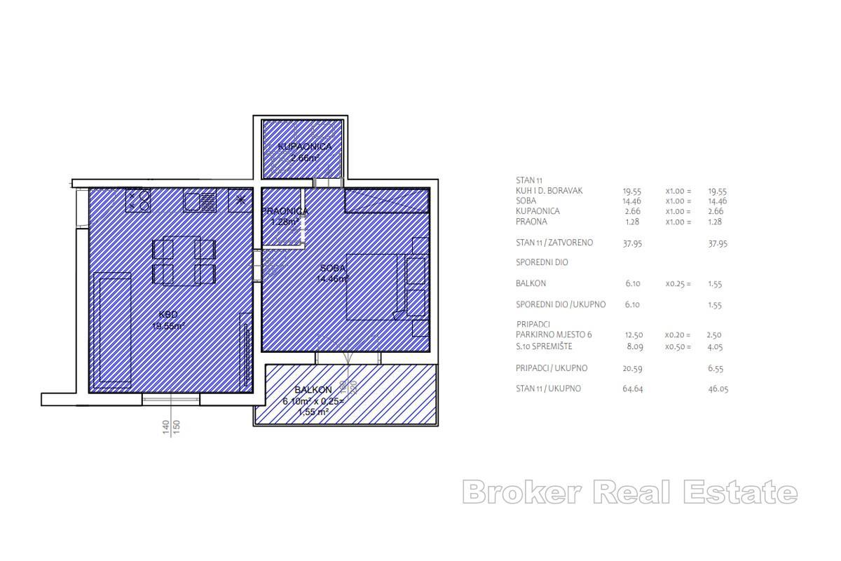 Nowoczesny apartament z jedną sypialnią blisko morza