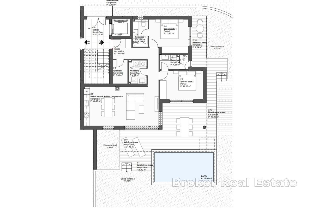 Квартира на первом этаже в новом здании