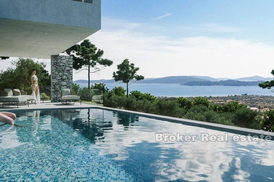 Vodice - Moderní vila s výjimečným výhledem na moře