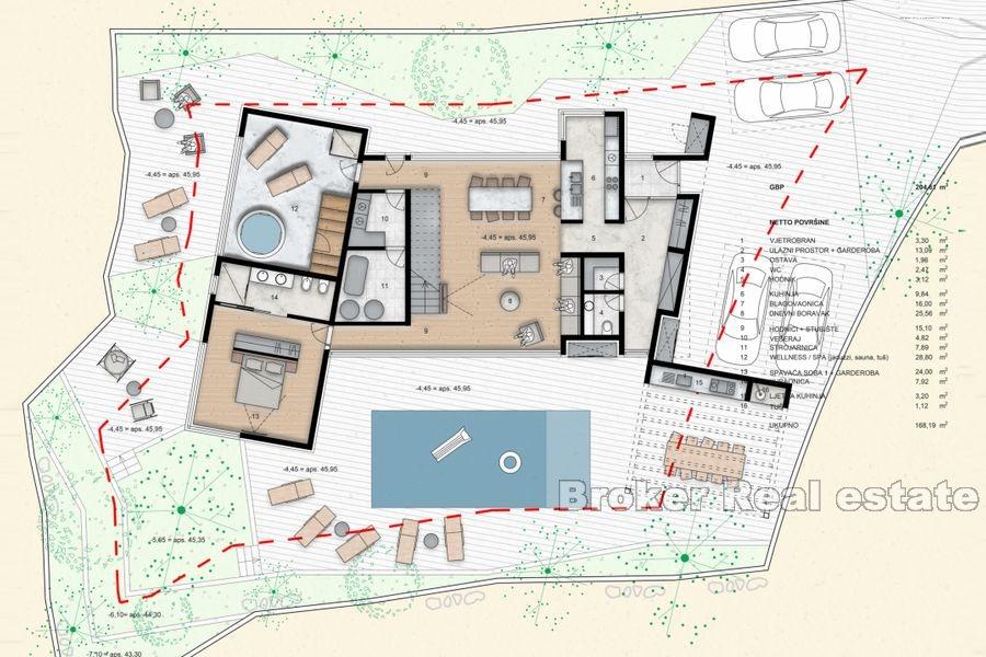 Vodice - Moderní vila s výjimečným výhledem na moře