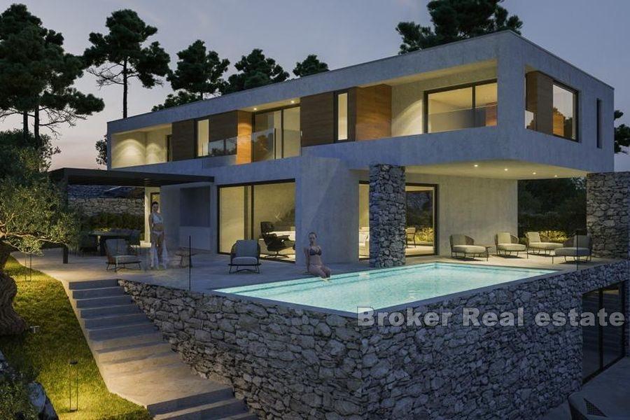 Vodice - Moderní vila s výhledem na moře