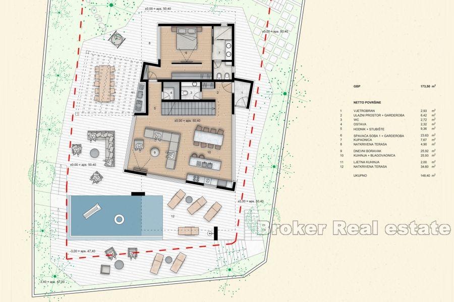 Vodice - Moderní vila s výhledem na moře