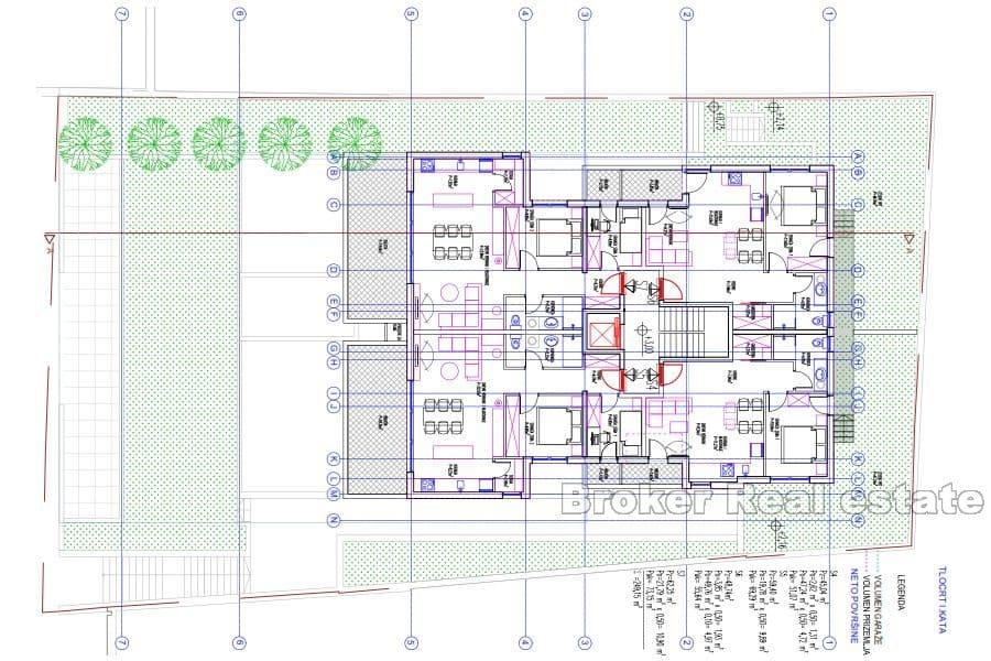Split - Meje, vynikající apartmány v nové budově