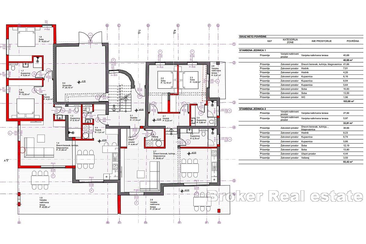 Seks leiligheter i nybygg nær sjøen