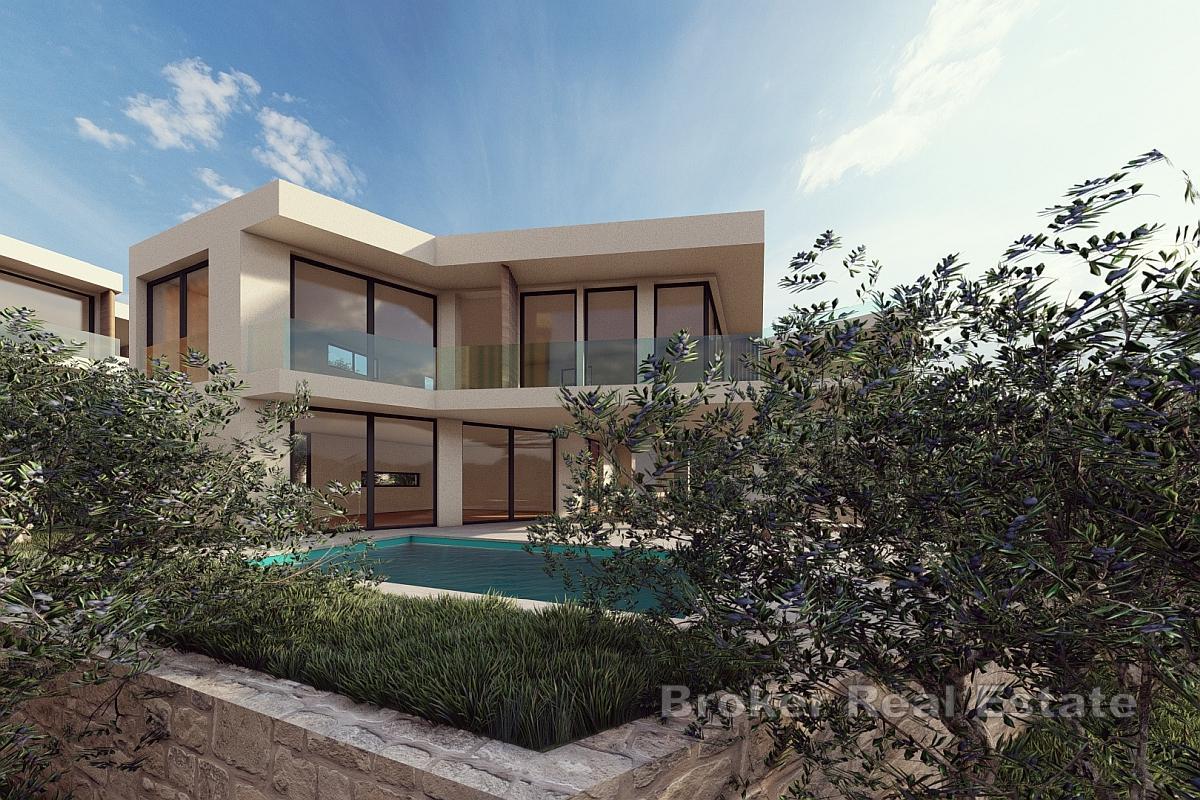 Villa med pool och panoramautsikt över havet