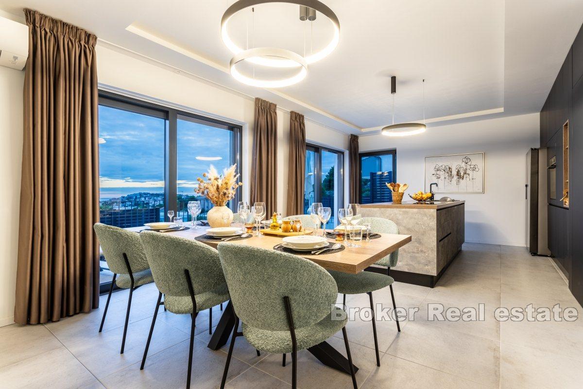 Willa w spokojnej okolicy z widokiem na morze