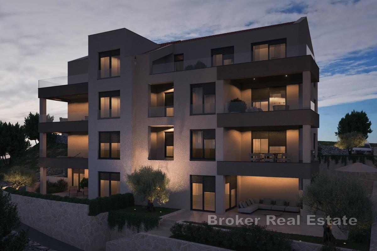 Apartmány s výhledem na moře a soukromým vybavením v blízkosti Rogoznice