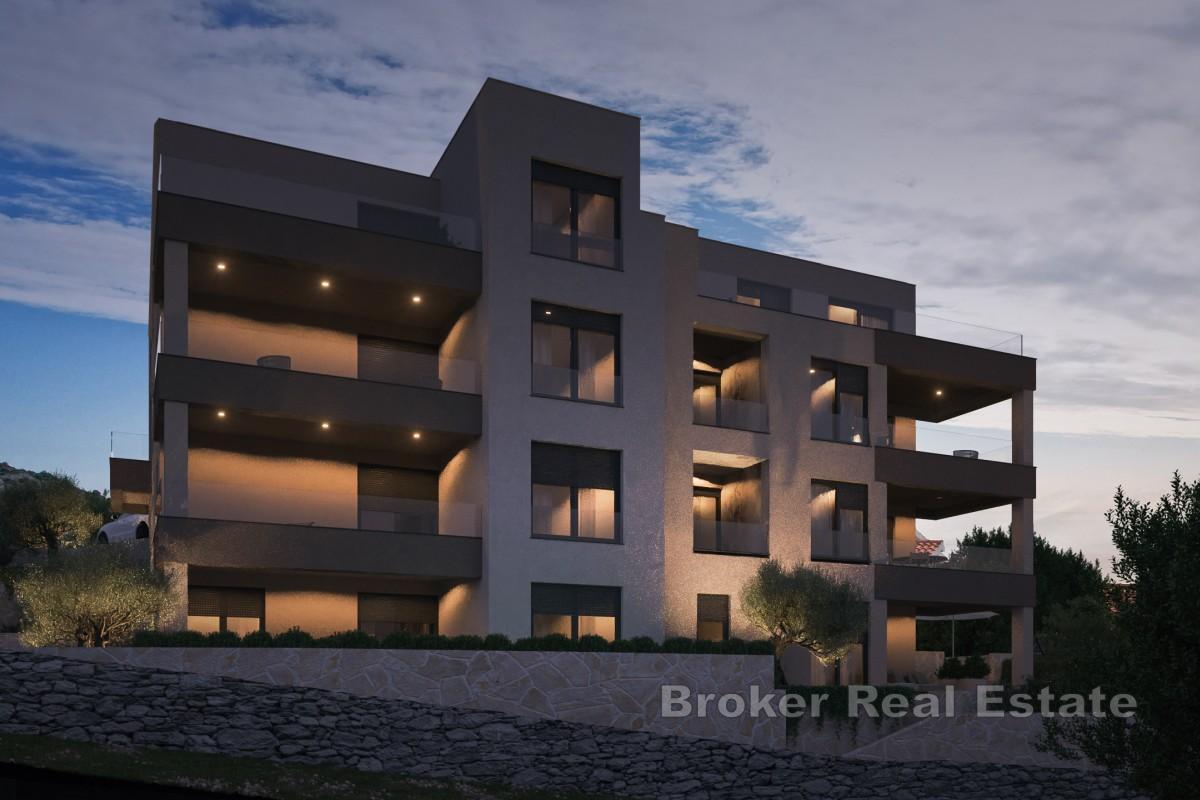 Apartmány s výhledem na moře a soukromým vybavením v blízkosti Rogoznice