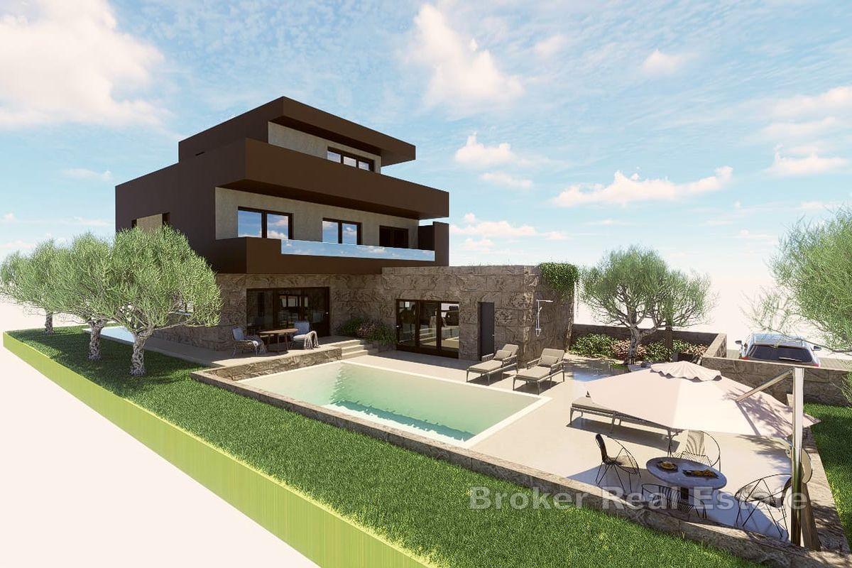 Земельный участок с проектом строительства виллы недалеко от моря