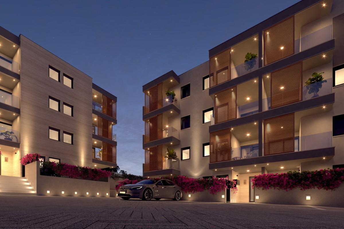 Tvårumslägenhet i ny byggnad på tredje våningen