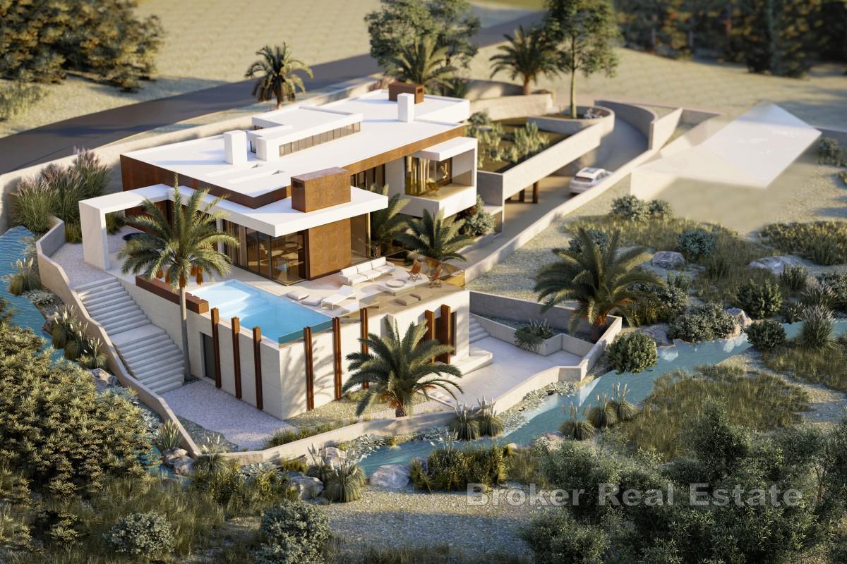 Attraktiv byggmark med projekt och havsutsikt