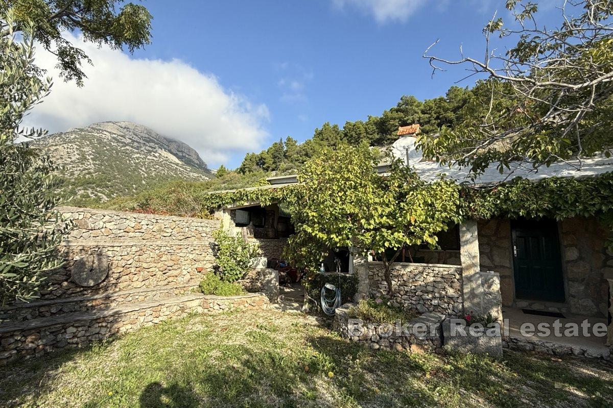 Extraordinary agricultural land with a building and a view of the sea and islands