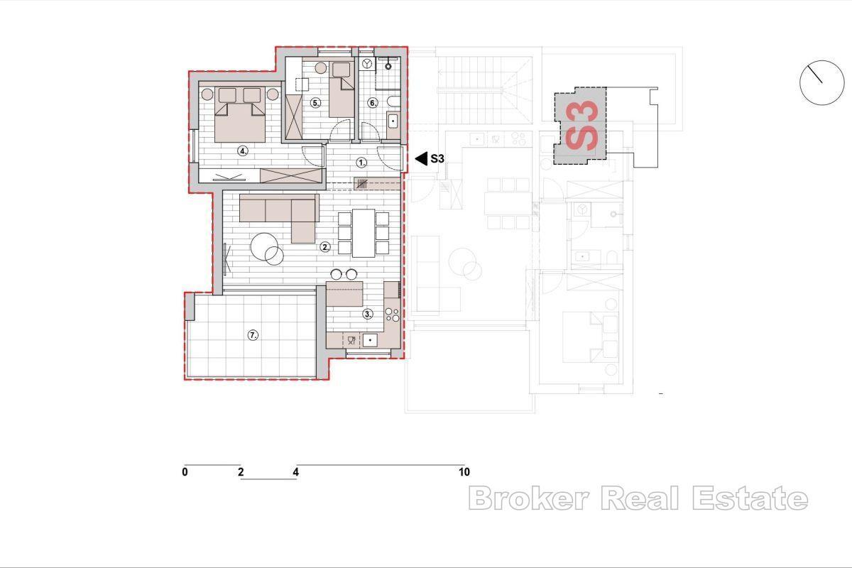 Luksusowy apartament z widokiem na morze w nowym budynku