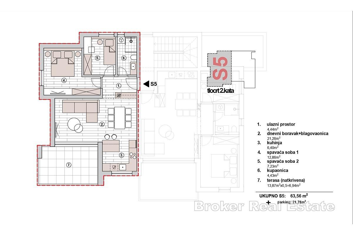 Nowoczesny apartament z widokiem na morze w nowym budynku