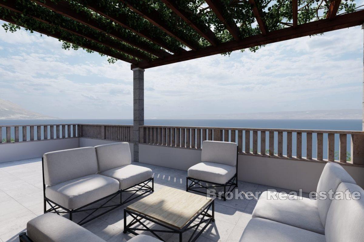 Nowoczesna willa w pierwszym rzędzie do morza