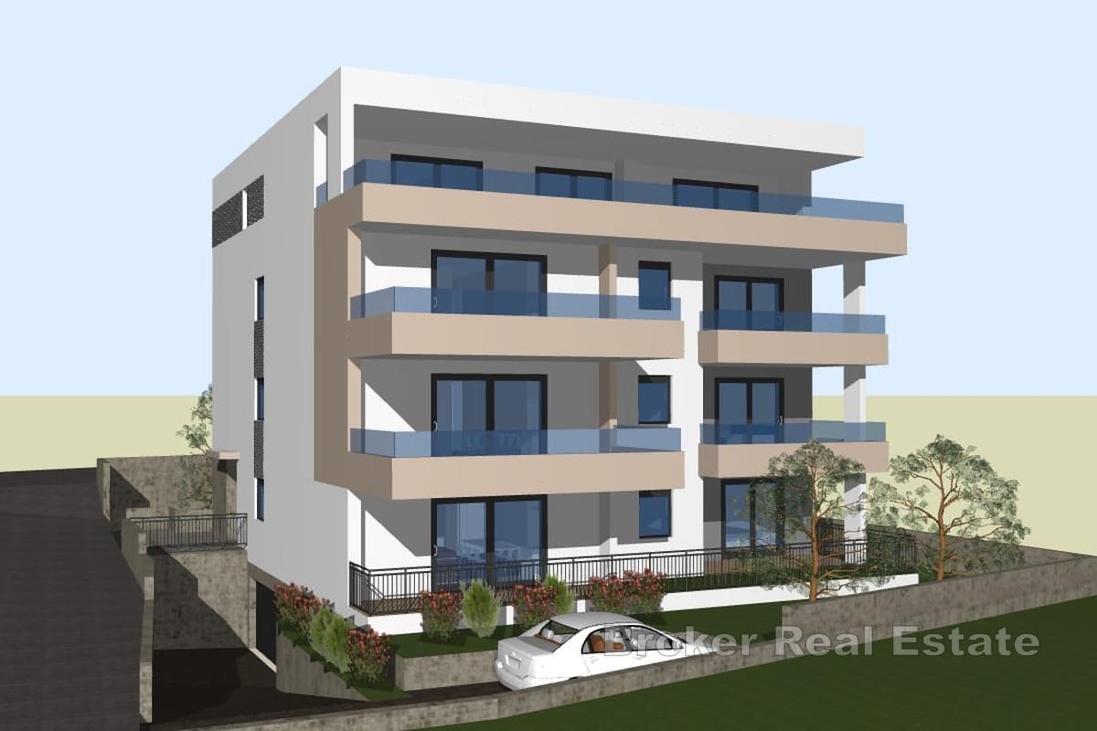 Apartament z dwiema sypialniami w nowym budynku z widokiem na morze