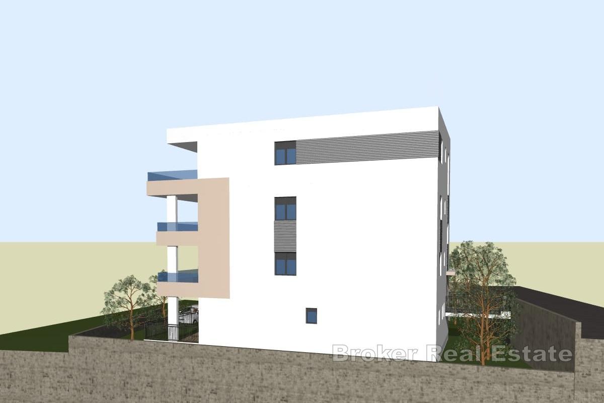 Penthouse de trois chambres dans un nouvel immeuble avec vue sur la mer